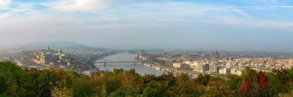 Pogled sa Gelert brda na Budimpeštu - panorama